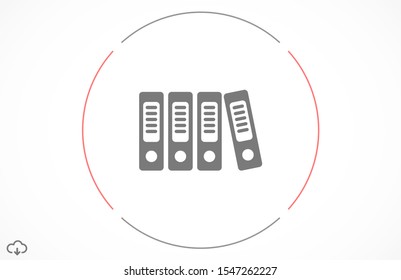 Binder icon design template glyph style.Binder icon notebook Element. Binder icon Notebook linear style sign for mobile concept and web design. Binder icon Filled archives super
