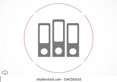 Binder icon design template glyph style.Binder icon notebook Element. Binder icon Notebook linear style sign for mobile concept and web design. Binder icon Filled archives super