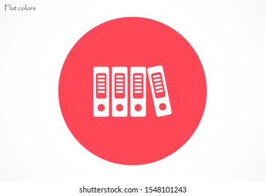 Binder icon design template glyph style.Binder icon notebook Element. Binder icon Notebook linear style sign for mobile concept and web design. Binder icon Filled archives super