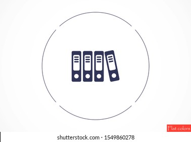Binder icon design template glyph style.Binder icon notebook Element. Binder icon Notebook linear style sign for mobile concept and web design. Binder icon Filled archives super