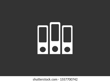 Binder icon design template glyph style.Binder icon notebook Element. Binder icon Notebook linear style sign for mobile concept and web design. Binder icon Filled archives super