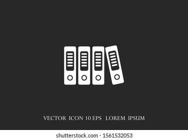 Binder icon design template glyph style.Binder icon  notebook Element. Binder icon Notebook linear style sign for mobile concept and web design. Binder icon  Filled archives super