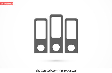 Binder icon design template glyph style.Binder icon notebook Element. Binder icon Notebook linear style sign for mobile concept and web design. Binder icon Filled archives super