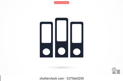 Binder icon design template glyph style.Binder icon notebook Element. Binder icon Notebook linear style sign for mobile concept and web design. Binder icon Filled archives super