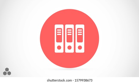 Binder icon design template glyph style.Binder icon notebook Element. Binder icon Notebook linear style sign for mobile concept and web design. Binder icon Filled archives super