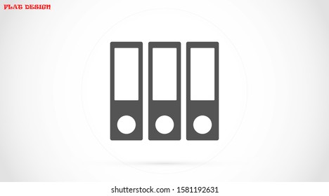 Binder icon design template glyph style.Binder icon  notebook Element. Binder icon Notebook linear style sign for mobile concept and web design. Binder icon  Filled archives super