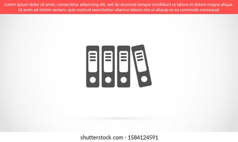 Binder icon design template glyph style.Binder icon  notebook Element. Binder icon Notebook linear style sign for mobile concept and web design. Binder icon  Filled archives super