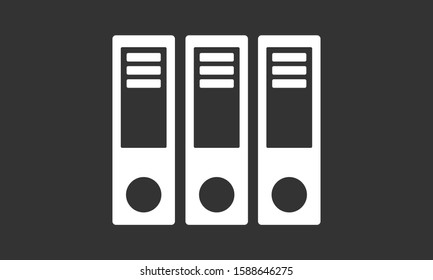 Binder icon design template glyph style.Binder icon notebook Element. Binder icon Notebook linear style sign for mobile concept and web design. Binder icon Filled archives super