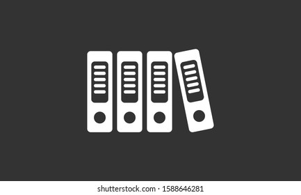 Binder icon design template glyph style.Binder icon notebook Element. Binder icon Notebook linear style sign for mobile concept and web design. Binder icon Filled archives super