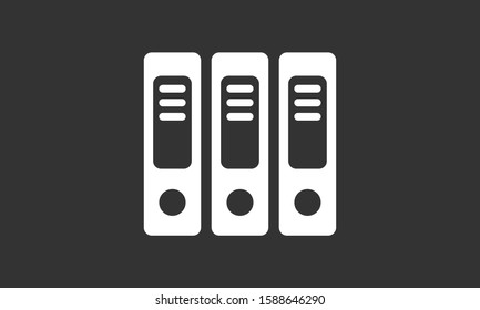 Binder icon design template glyph style.Binder icon notebook Element. Binder icon Notebook linear style sign for mobile concept and web design. Binder icon Filled archives super