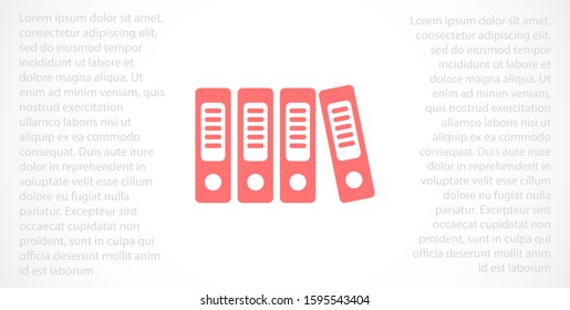 Binder icon design template glyph style.Binder icon notebook Element. Binder icon Notebook linear style sign for mobile concept and web design. Binder icon Filled archives super