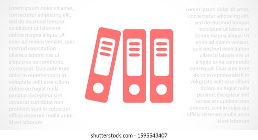 Binder icon design template glyph style.Binder icon notebook Element. Binder icon Notebook linear style sign for mobile concept and web design. Binder icon Filled archives super