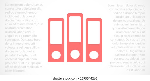 Binder icon design template glyph style.Binder icon notebook Element. Binder icon Notebook linear style sign for mobile concept and web design. Binder icon Filled archives super