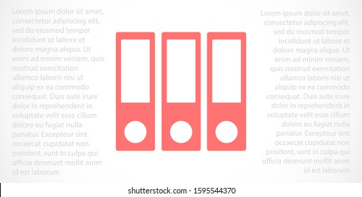 Binder icon design template glyph style.Binder icon notebook Element. Binder icon Notebook linear style sign for mobile concept and web design. Binder icon Filled archives super
