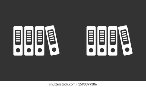 Binder icon design template glyph style.Binder icon notebook Element. Binder icon Notebook linear style sign for mobile concept and web design. Binder icon Filled archives super