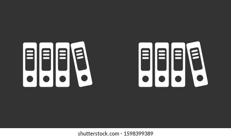Binder icon design template glyph style.Binder icon notebook Element. Binder icon Notebook linear style sign for mobile concept and web design. Binder icon Filled archives super