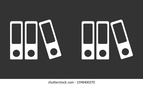 Binder icon design template glyph style.Binder icon notebook Element. Binder icon Notebook linear style sign for mobile concept and web design. Binder icon Filled archives super