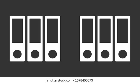 Binder icon design template glyph style.Binder icon notebook Element. Binder icon Notebook linear style sign for mobile concept and web design. Binder icon Filled archives super