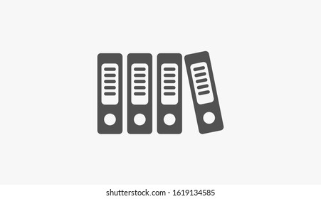 Binder icon design template glyph style.Binder icon notebook Element. Binder icon Notebook linear style sign for mobile concept and web design. Binder icon Filled archives super