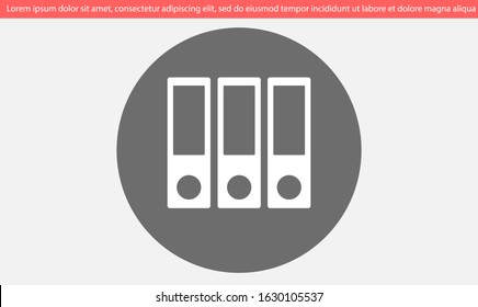 Binder icon design template glyph style.Binder icon notebook Element. Binder icon Notebook linear style sign for mobile concept and web design. Binder icon Filled archives super