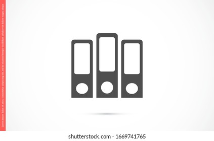 Binder icon design template glyph style.Binder icon notebook Element. Binder icon Notebook linear style sign for mobile concept and web design. Binder icon Filled archives super