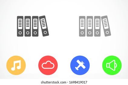 Binder icon design template glyph style.Binder icon notebook Element. Binder icon Notebook linear style sign for mobile concept and web design. Binder icon Filled archives super
