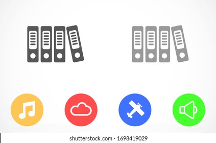 Icono de enlace plantilla de diseño estilo glifo.Icono de enlace Elemento bloc de notas. Icono de encuadernador Señal de estilo lineal para el concepto móvil y el diseño web. Icono del enlace Archivos rellenos super