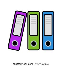 Binder icon design template glyph style.Binder icon notebook Element. Binder icon Notebook linear style sign for mobile concept and web design color editable