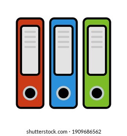 Binder icon design template glyph style.Binder icon notebook Element. Binder icon Notebook linear style sign for mobile concept and web design color editable