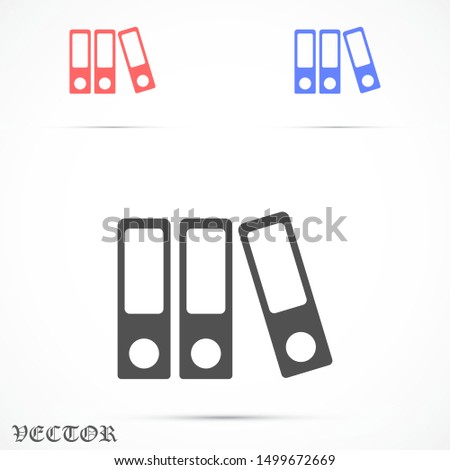 Binder icon design template glyph style.Binder icon  notebook Element. Binder icon Notebook linear style sign for mobile concept and web design. Binder icon  Filled archives super