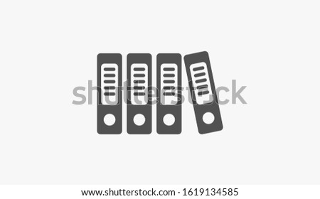 Binder icon design template glyph style.Binder icon notebook Element. Binder icon Notebook linear style sign for mobile concept and web design. Binder icon Filled archives super