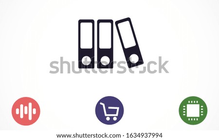 Binder icon design template glyph style.Binder icon notebook Element. Binder icon Notebook linear style sign for mobile concept and web design. Binder icon Filled archives super