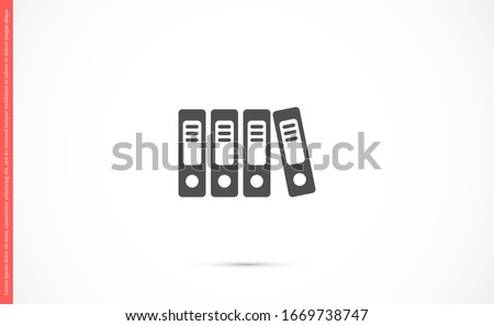 Binder icon design template glyph style.Binder icon notebook Element. Binder icon Notebook linear style sign for mobile concept and web design. Binder icon Filled archives super