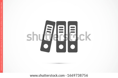 Binder icon design template glyph style.Binder icon notebook Element. Binder icon Notebook linear style sign for mobile concept and web design. Binder icon Filled archives super