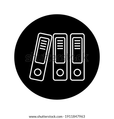 Binder icon design template glyph style.Binder icon notebook Element. Binder icon Notebook linear style sign for mobile concept and web design color editable