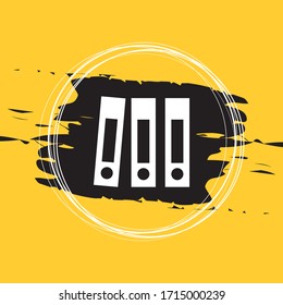 Binder Icon, Filled Binder Icon Vector Illustration Eps10