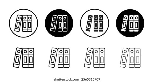 Binder icon Flat art in black and white isolated