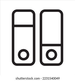 Binder icon. Folder icon. Vector and glyph