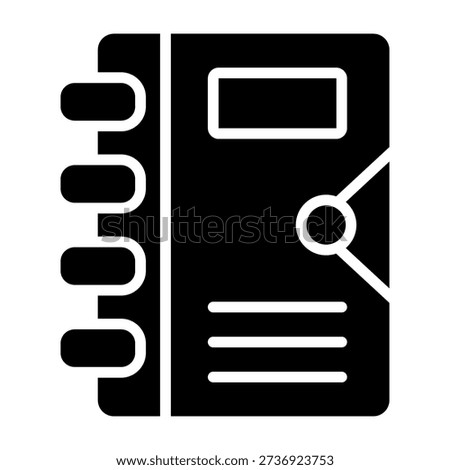 Binder Icon Glyph Design Vector Illustration