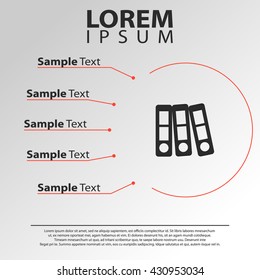 binder icon. binder infographics template