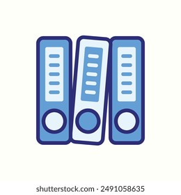 binder icon, isolated blue icon theme workplace