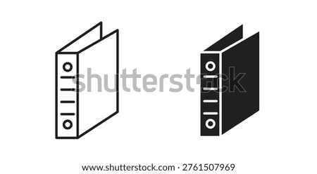 Binder icon Isolated flat vector in outline collection on white background