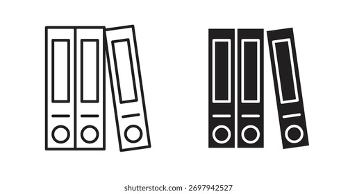 Línea del icono de la carpeta. eps 10 Ilustración vectorial