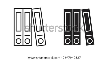 Binder icon line. eps 10 vector illustration