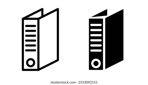 Estilo de línea de icono de carpeta. EPS10