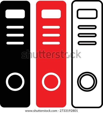 Binder Icon Office Folder Files Vector Illustration for Document Management