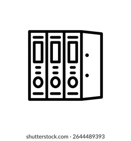 Binder icon outline set sign
