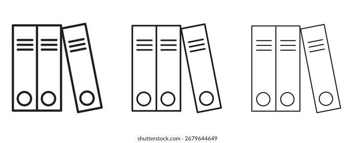 Binder icon, outline sign, linear symbols