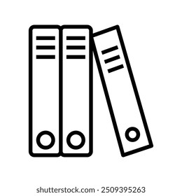 binder icon. Outline style design isolated on white background
