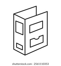 Binder icon Outline vector line symbol